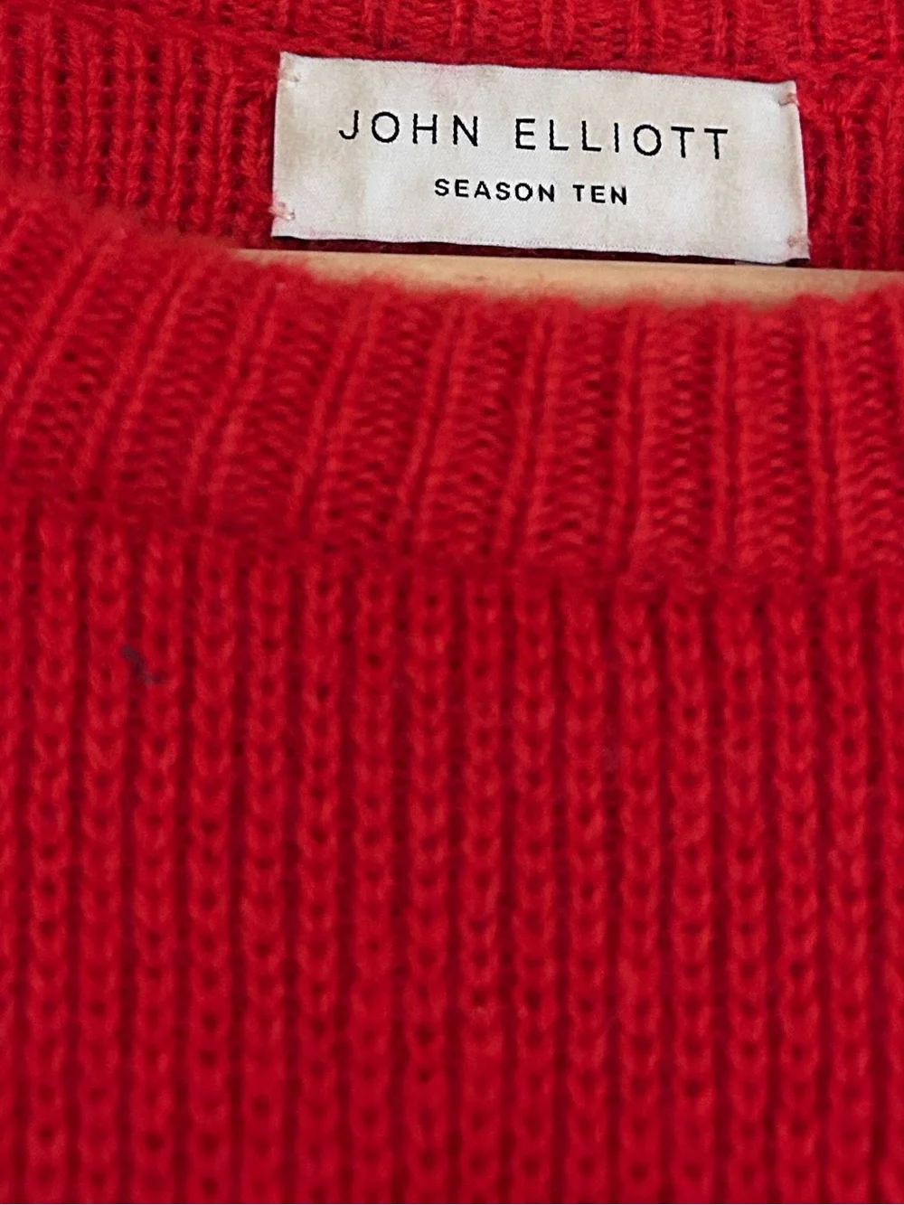 John Elliott 100% Cashmere Red Crewneck Sweater Men’s Size 1 Small